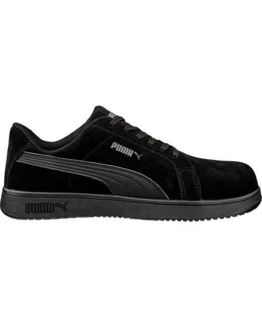 PUMA Black Iconic Suede Low Eh Sr 640305 for men