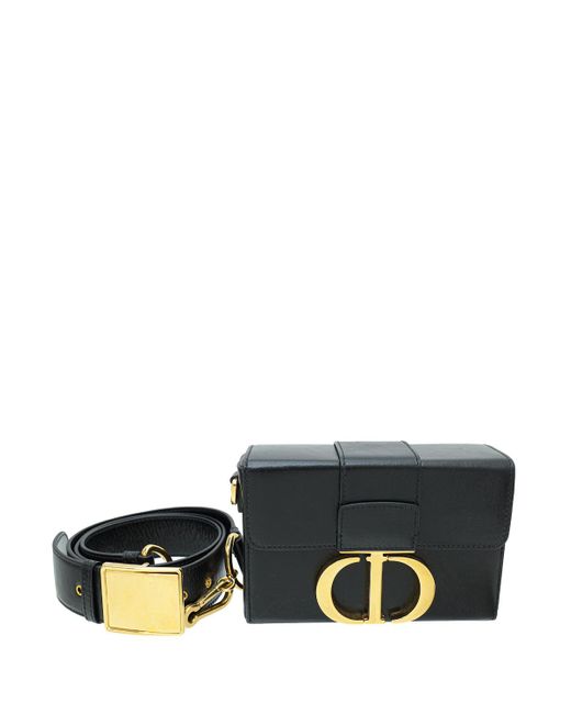 Dior Black 30 Montaigne Box Shoulder Bag