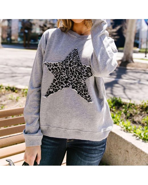 Mono B Gray Wild Star Sweatshirt