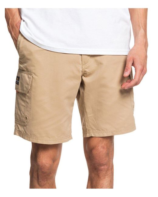 Quiksilver Natural Maldive Mid Rise Above Knee Cargo Shorts for men