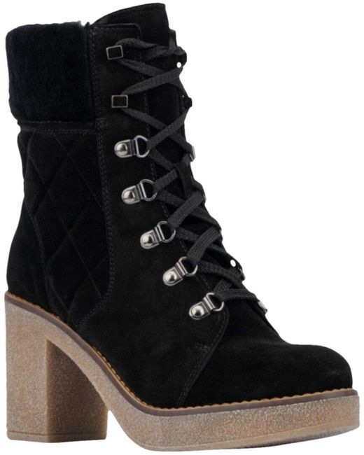 Aquatalia Women's Black Caprice Weatherproof Suede Boot