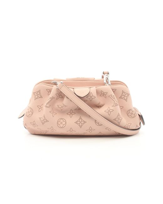 Louis Vuitton Pink Mahina Scala Mini Magnolia Shoulder Bag Leather Beige