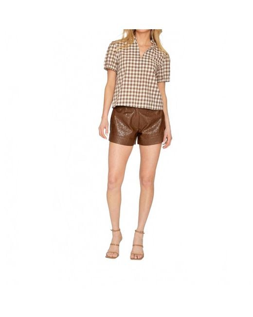 Taylor Tillman Natural Ruby Gingham Top