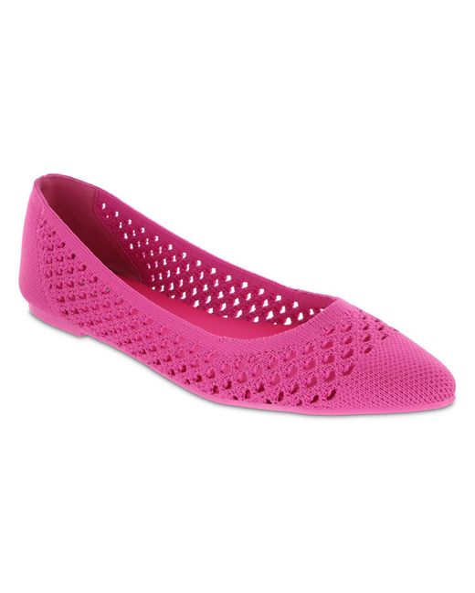 MIA Pink Lovi Pointed Toe Crochet Loafers