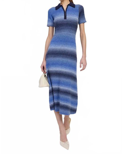 En Saison Blue Ora Knit Midi Dress