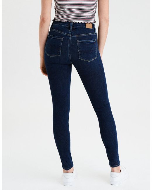 American Eagle Outfitters Blue Ae Ne(x)t Level Super High-waisted jegging