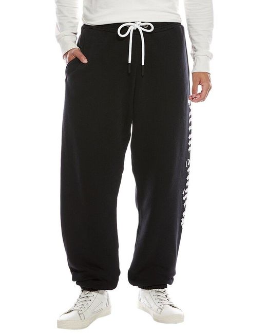 Palm Angels Black Side Logo Sweatpant for men