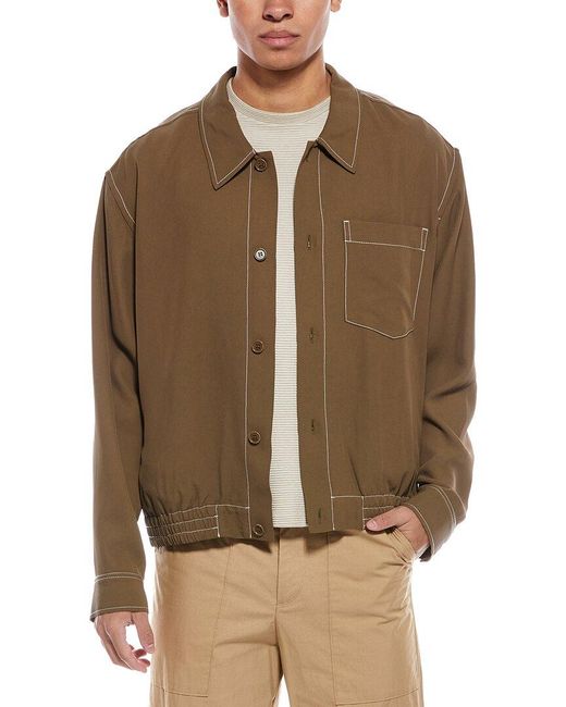Jonathan Simkhai Brown Keith Shirt Jacket for men
