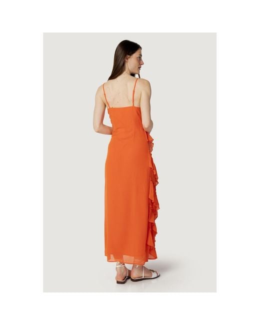 VILA CLOTHES Orange Polyester Dress