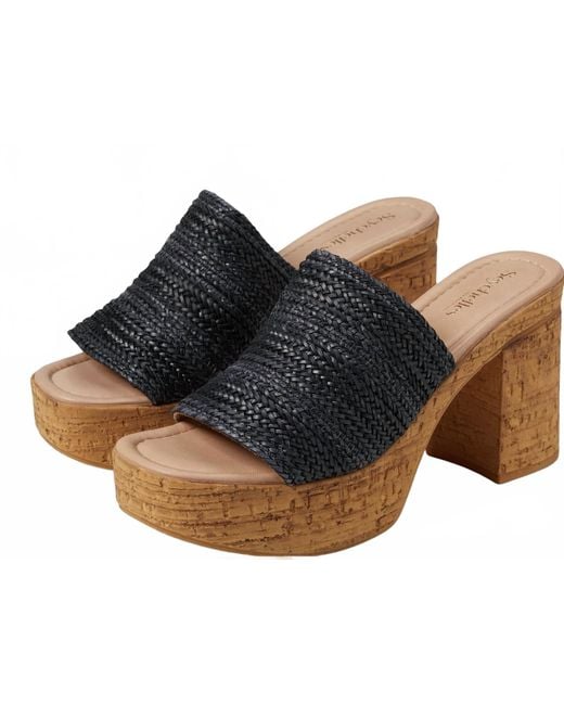 Seychelles Black Applause Platfrom Sandal