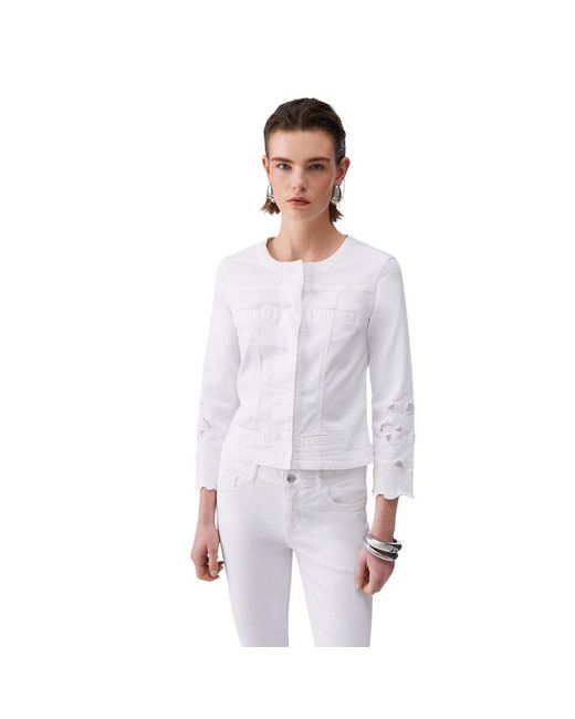 Liu Jo White Cotton Jacket