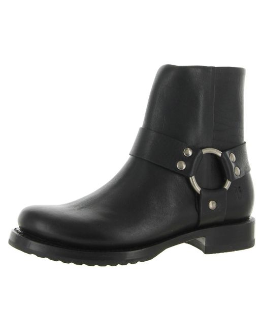 Frye Veronica Leather Harness Booties in Black | Lyst