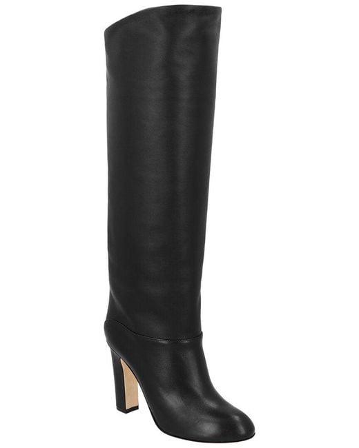 Paris Texas Leather Knee High Boot in Black - Lyst