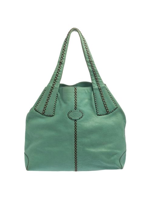 Tod's Green Mint Leather Hobo