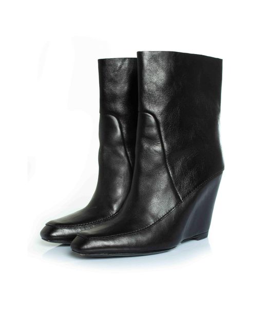 Alexander Wang Black Hidden Platform Ankle Boots