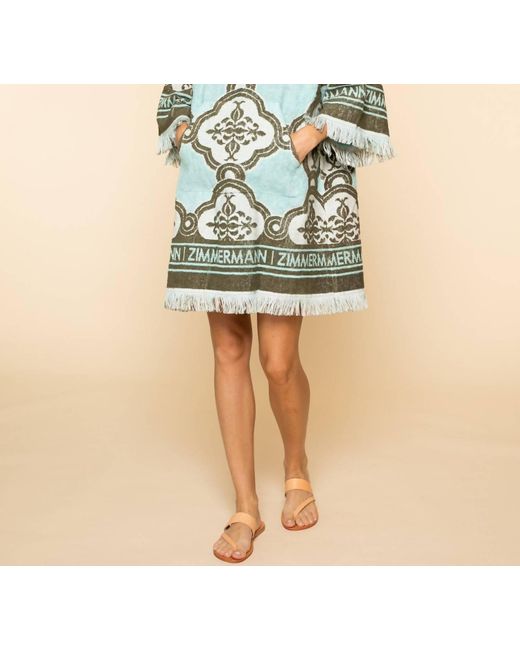 Zimmermann Lyre Terry Towel Dress in Green Lyst