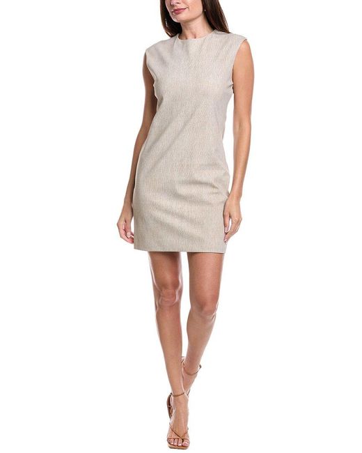 Theory White Byron Shift Dress