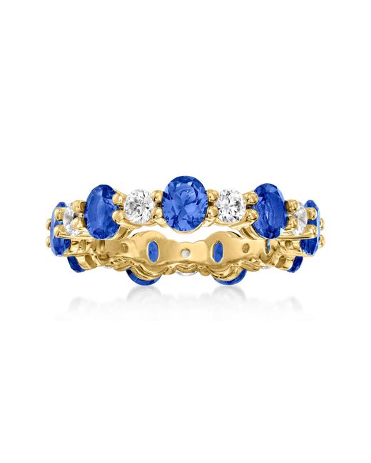 Ross-Simons Blue Simulated Sapphire And . Cz Eternity Band
