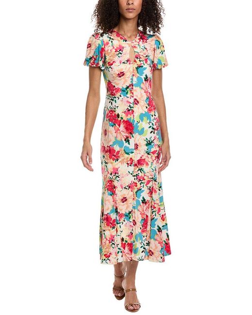 Taylor Red Printed Jersey Maxi Dress