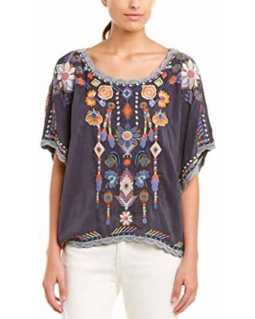 johnny was caspian linen drape top