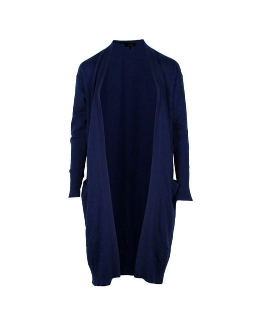 Theory Blue Open Front Cardigan