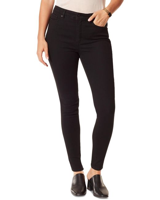 Anne Klein High Rise Everyday Skinny Jeans in Black | Lyst