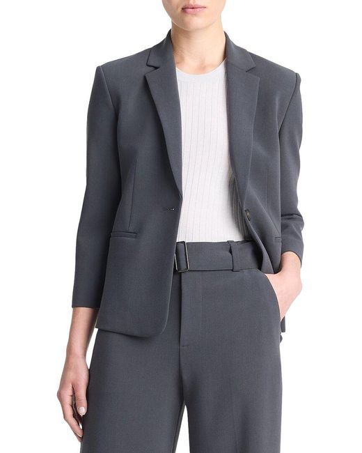 Vince Blue Shrunken Blazer