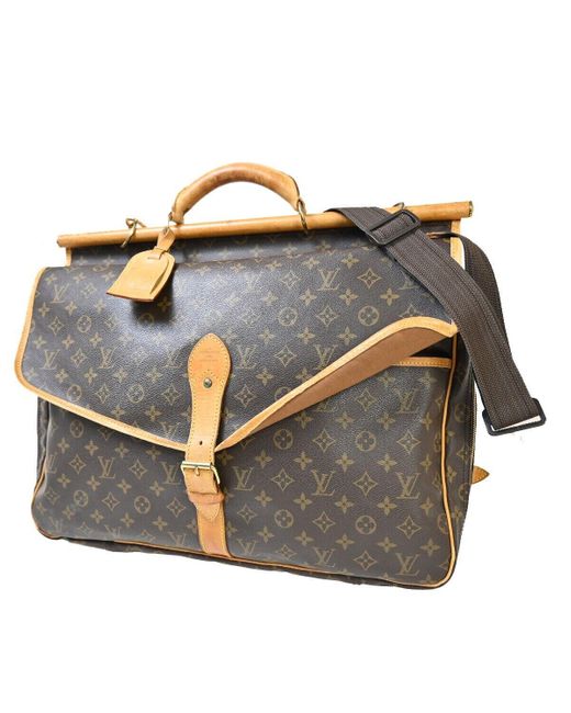 Louis Vuitton Gray Sac Chasse Canvas Shoulder Bag (pre-owned)