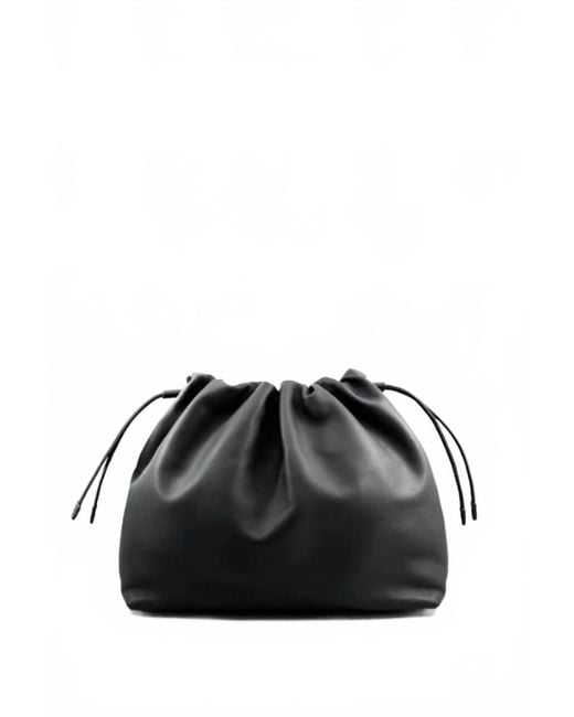 STUDIO AMELIA Black Alexandra Drawstring Bag