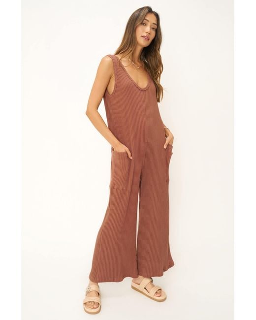 Project Social T Multicolor Santa Maria Sweater Rib Wide Leg Jumpsuit