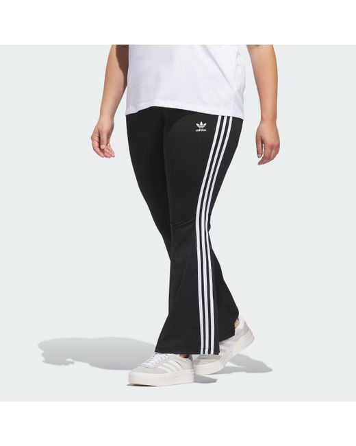 Adidas Black Adicolor Flared Leggings (Plus Size)