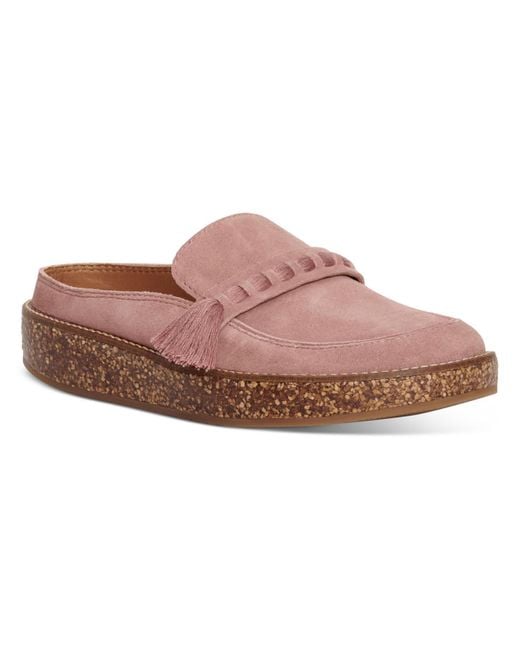 Lucky Brand Pink Taniae Suede Round Toe Loafers