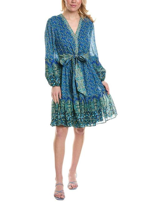 Kobi Halperin Blue Luanne Midi Dress