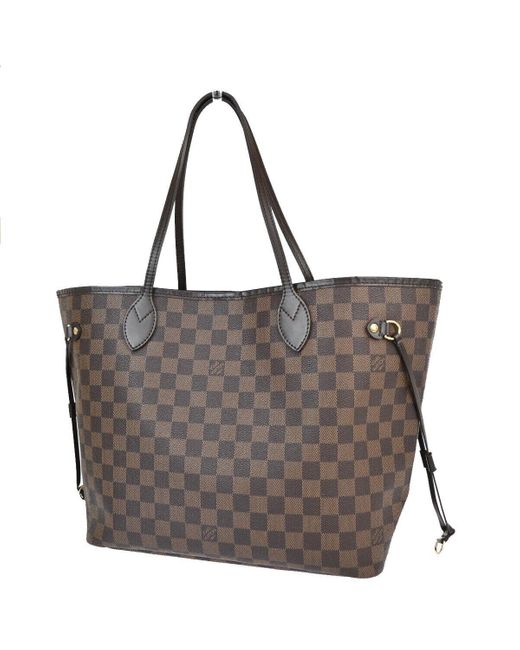 Louis Vuitton Gray Neverfull Mm Canvas Tote Bag (pre-owned)
