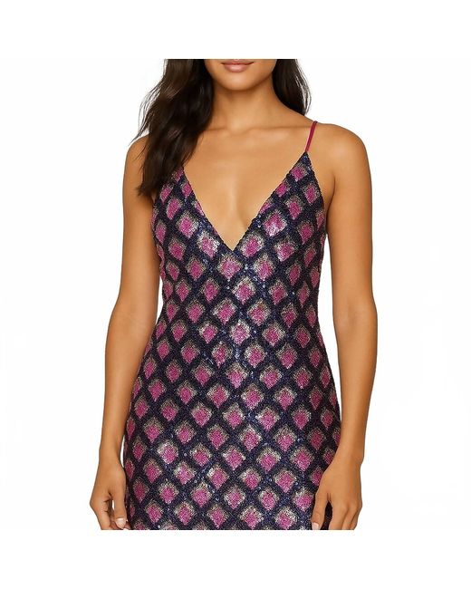 Ramy Brook Purple Berkeley Sequin Cocktail Dress