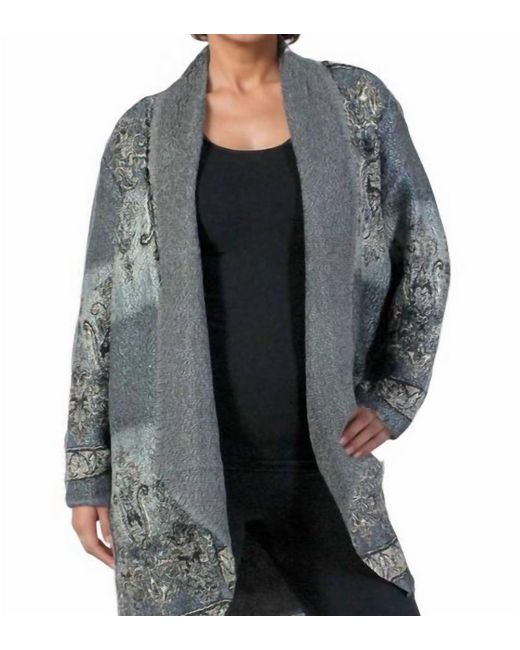 Magic Scarf Gray Floral Art Crush Cardigan
