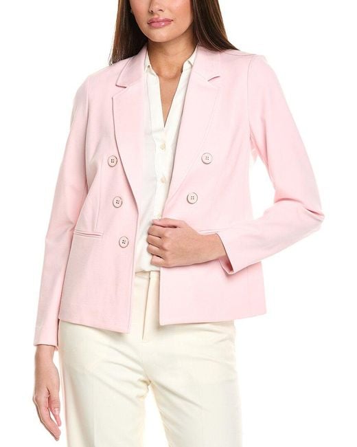 Jones New York Pink Faux Double-Breasted Jacket