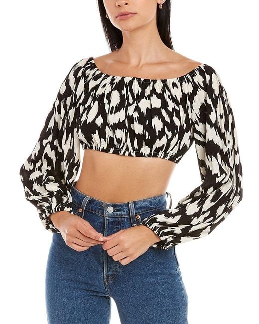 Traffic People Gray Sofia Crop Top