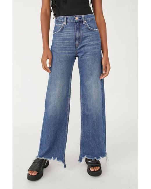 Free People Blue Straight Up baggy Jeans