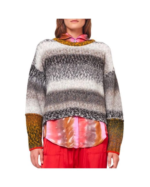 Raquel Allegra Gray Iris Pullover Sweater