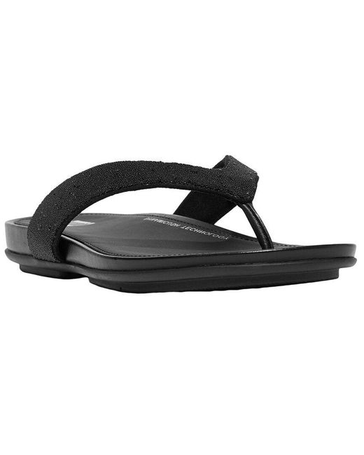 Fitflop Black Gracie Leather-trim Sandal