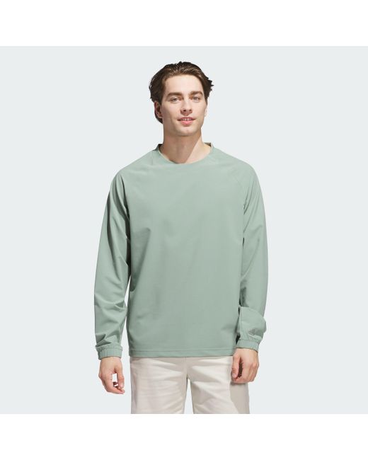 Adidas Blue Go-To Wind Crewneck Pullover for men
