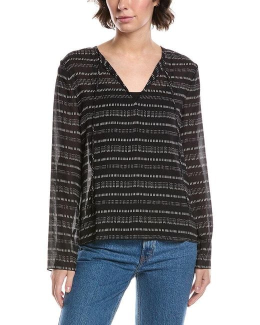 Theory Black Silk Top