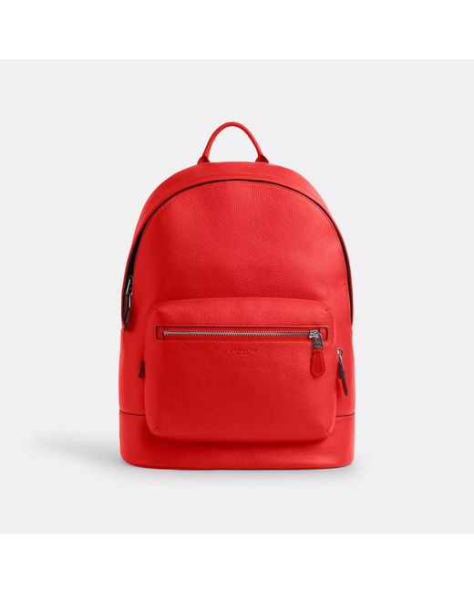 Coach backpack red sale
