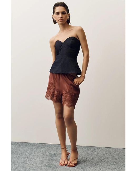 Mare Mare Blue Denim Bustier Top