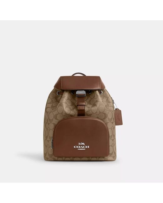 COACH Brown Pace Large Backpack
