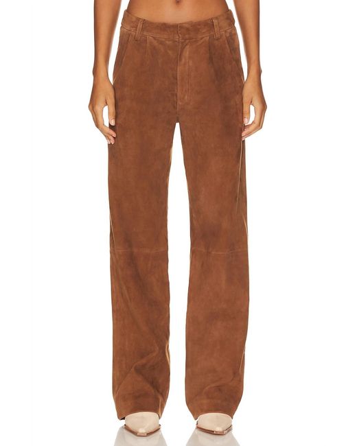 SPRWMN Brown Straight Leg Trousers