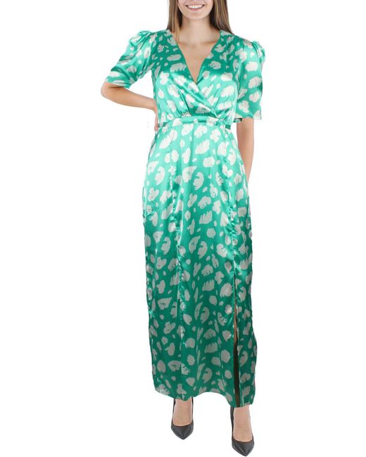 French Connection Green Aimee Printed Long Maxi Dress