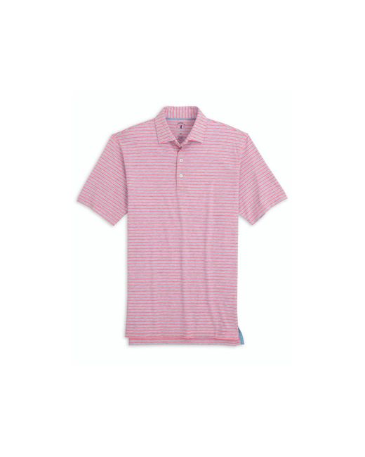 Johnnie-o Pink Carlos Striped Polo for men