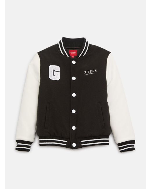 Guess Black Squad Varsity Jacket (7-14)